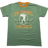 Ginza.se Rod Stewart: Unisex Ringer T-Shirt/Hot Legs (Green) (Medium)