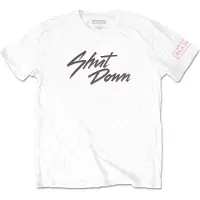 Ginza.se BlackPink: Unisex T-Shirt/Shut Down (White) (Sleeve Print) (X-Large)