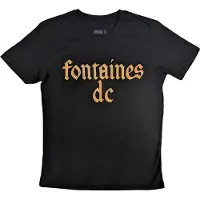 Ginza.se Fontaines D.C.: Unisex T-Shirt/Gothic Logo (Black) (Small)