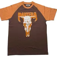 Ginza.se Pantera: Unisex Raglan T-Shirt/Skull (Brown & Orange) (Medium)