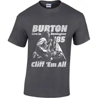 Ginza.se Cliff Burton: Unisex T-Shirt/Flag Retro (Heather Grey) (X-Large)