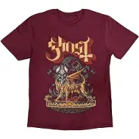 Ginza.se Ghost: Unisex T-Shirt/Firemilk (Maroon Red) (Large)