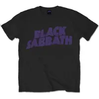 Ginza.se Black Sabbath: Unisex T-Shirt/Wavy Logo Vintage (Black) (XXXX-Large)