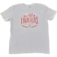 Ginza.se Foo Fighters: Unisex T-Shirt/100% Organic (White) (Ex-Tour) (XXX-Large)