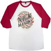 Ginza.se Nick Mason's Saucerful of Secrets: Unisex Raglan T-Shirt/Spiral (Red & White) (Ex-Tour) (XX-Large)