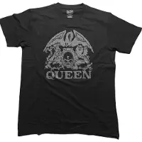Ginza.se Queen: Unisex T-Shirt/Crest (Black) (Embellished) (Large)