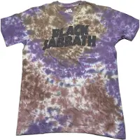 Ginza.se Black Sabbath: Unisex T-Shirt/Wavy Logo (Purple & Brown) (Wash Collection) (XX-Large)