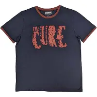 Ginza.se The Cure: Unisex Ringer T-Shirt/Logo (Navy Blue) (XX-Large)