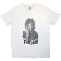 Ginza.se The Flaming Lips: Unisex T-Shirt/Peace and Punk (White) (Large)