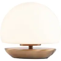 Steinhauer LED bordslampa Ancilla, dimbar, Vitt / opal, Vardagsrum / matsal, Glas, Modern, LED-bordslampa