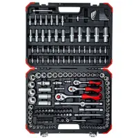Gedore Socket Set 1/4 + 3/8 + 1/2 Verktygslåda