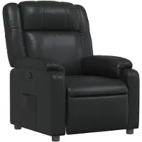 vidaXL Reclinerfåtölj svart konstläder