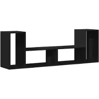 vidaXL TV-skåp 2 st svart 75x30x50 cm konstruerat trä