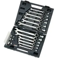 Ks Tools 503.4960 Ringskruvnyckelsats 30 delar Nyckelvidd (Metrisk) (för titel) 19 mm