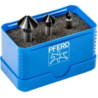 PFERD SET KES HSS DIN 335 C90° 3 HC-FEP, Stål, Metall utan järn, Brons, Rostfritt stål, Aluminium, Höghastighetsstål (HSS)