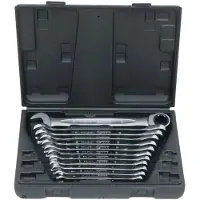 Ks Tools 503.4265 Ringskruvnyckelsats 12 delar Nyckelvidd (Metrisk) (för titel) 19 mm