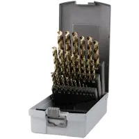 RUKO 228215RO HSSE-Co 5 Metall-spiralborrset 25 delar 1 mm, 1.5 mm, 2 mm, 2.5 mm, 3 mm, 3.5 mm, 4 mm, 4.5 mm, 5 mm, 5.5 mm, 6 mm, 6.5 mm, 7 mm, 7.5 mm, 8 mm,