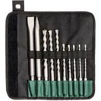 Metabo 630824000 Betong-spiralborr set 10 delar 5 mm, 5.5 mm, 6 mm, 7 mm, 8 mm, 10 mm, 12 mm, 14 mm SDS-Plus 10 st