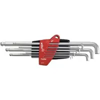 Wiha Inner-sexkantig Vinkelskruvmejselset 1.5 mm, 2 mm, 2.5 mm, 3 mm, 4 mm, 5 mm, 6 mm, 8 mm, 10 mm 9 delar