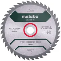 Metabo 628325000 Cirkelsågblad 254 x 30 x 1.6 mm Antal tänder (per tum): 40 1 st