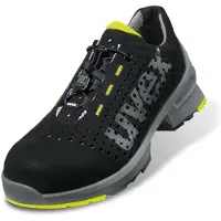 Uvex 85438, Unisex, Vuxen, Säkerhetsskor, Svart, Lime, ESD, S1, SRC, Snabb-skosnören