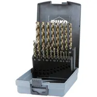 RUKO 228214RO HSSE-Co 5 Metall-spiralborrset 19 delar 1 mm, 1.5 mm, 2 mm, 2.5 mm, 3 mm, 3.5 mm, 4 mm, 4.5 mm, 5 mm, 5.5 mm, 6 mm, 6.5 mm, 7 mm, 7.5 mm, 8 mm,