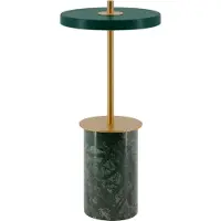 UMAGE LED-bordslampa Asteria Move Mini, grön 26 cm IP44 dimbar, Grön, Vardagsrum / matsal, Sten, Design