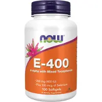 Now , E-400 D-Alpha med Blandade Tocopheroler, 268 mg (400 IU), 100 Softgels