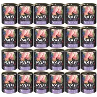 Rafi hundfoder med kanin, blåbär och tranbär 24 x 400g