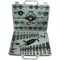 BRÜDER MANNESMANN M53245 Gängskärningssats 45 delar metriskt M6, M8, M10, M12, M14, M16, M18, M20, M22, M24