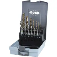 RUKO 245052RO Maskingängtappborr-set 14 delar metrisk M3, M4, M5, M8, M10, M12 Högerskärning DIN 371, DIN 376 HSSE-Co 5 1 set
