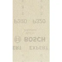 Bosch Expert M480 Net - Sandpapper - för plast, mjuka träslag, lövträ, träfanér, gipsskiva, målarfärg på trä - 10 delar - rektangulär - grus: P320 - 80 mm x 133 mm