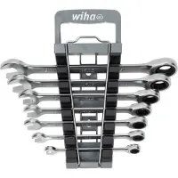 Wiha 45244 Ringspärrnyckel 8 delar Nyckelvidd (Metrisk) (för titel) 8 - 19 mm