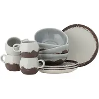 Bloomingville Paula Frukostset, Brun, Stengods 4 x 3 St.