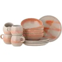 Bloomingville Paula frukostset orange stengods