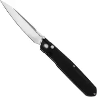 Real Steel G5 Metamorph Button Lock 7831B Satin 14C28N, Black G10, pocket knife, Ostap Hel design