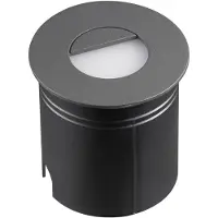 Mantra-Iluminacion Aspen LED-inbyggnadslampa med kupa, rund, grå, Svart, Aluminium / grå / zink, Modern, Vägglampa utomhus