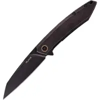 Ruike P831S-SB Black 14C28N, Black Stainless Steel Handle, pocket knife