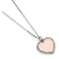 The Carat Shop Barbie hängsmycke & halsband Pink Heart Crystal