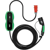Wave elbilsladdare 3-fas, 11 kW, 3 x 16 A, Type2, 5 m, svart
