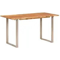 vidaXL Matbord 140x70x76 cm massivt akaciaträ