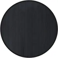 vidaXL Matta rund svart 100 cm bambu