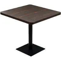 vidaXL Bistrobord MDF och Steel Square 80 x 80 x 75 cm Mörk Ask