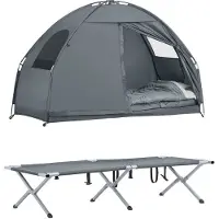 SoBuy Tält för 1 personer Campingtält OGS32-HG grey For 1 Person