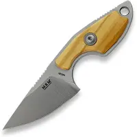 MKM Knives MKM Mikro 1 MK-MR01-O Olive Wood neck knife, Jesper Voxnaes design