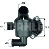 MAHLE ORIGINAL Termostat, kylvätska TI 35 87