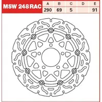 TRW Bromsskivor Racing fram, med ABE FRAM, MSW248RAC FLYTANDE