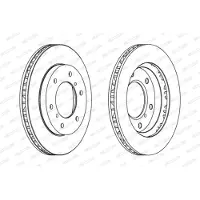 FERODO Bromsskiva DDF1384C, 2 Stycke