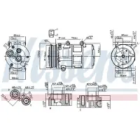 Nissens Kompressor för luftkonditionering 89326