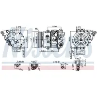 Nissens Kompressor för luftkonditionering 890805